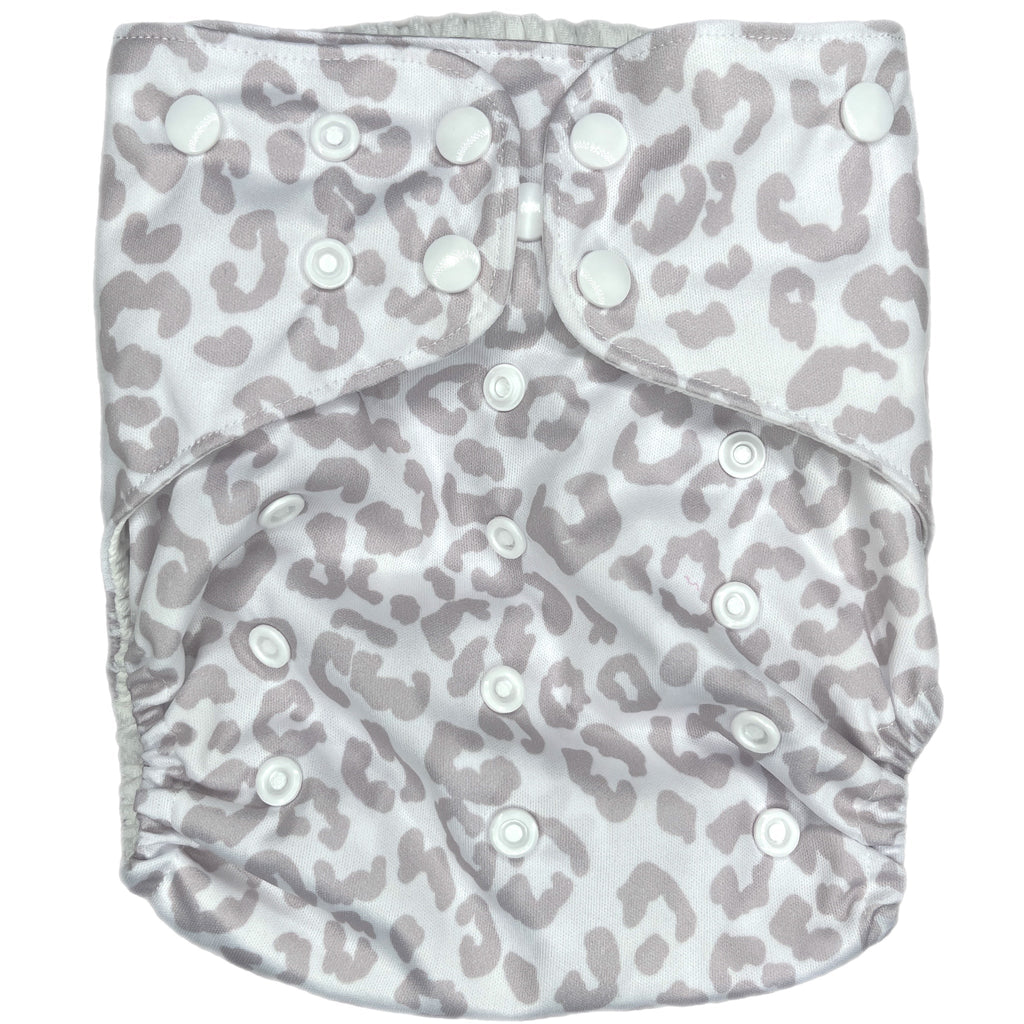 Snow Leopard - XL Pocket - Texas Tushies - Modern Cloth Diapers & Beyond