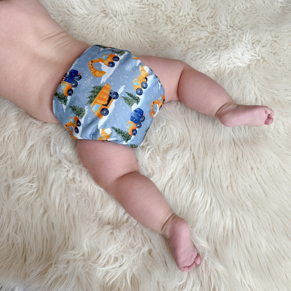Snowy Daze - One Size Pocket - Texas Tushies - Modern Cloth Diapers & Beyond