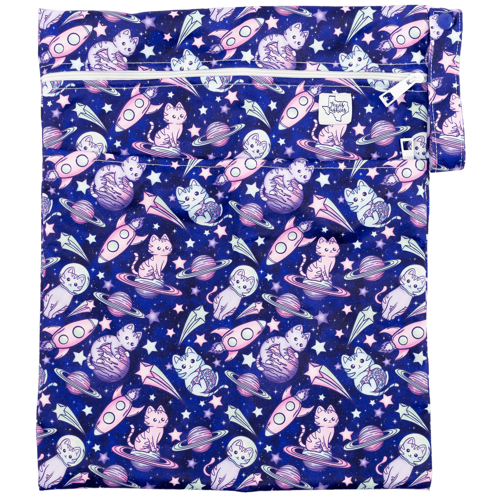 Space Cats - Wet Bag - Texas Tushies - Modern Cloth Diapers & Beyond
