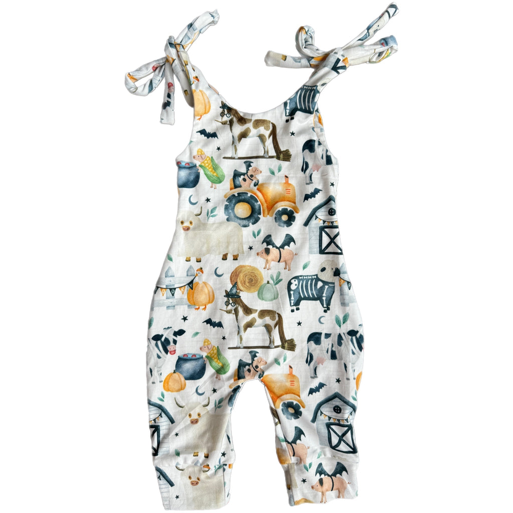 Spooky Farm - Tie Overalls - Texas Tushies - Modern Cloth Diapers & Beyond