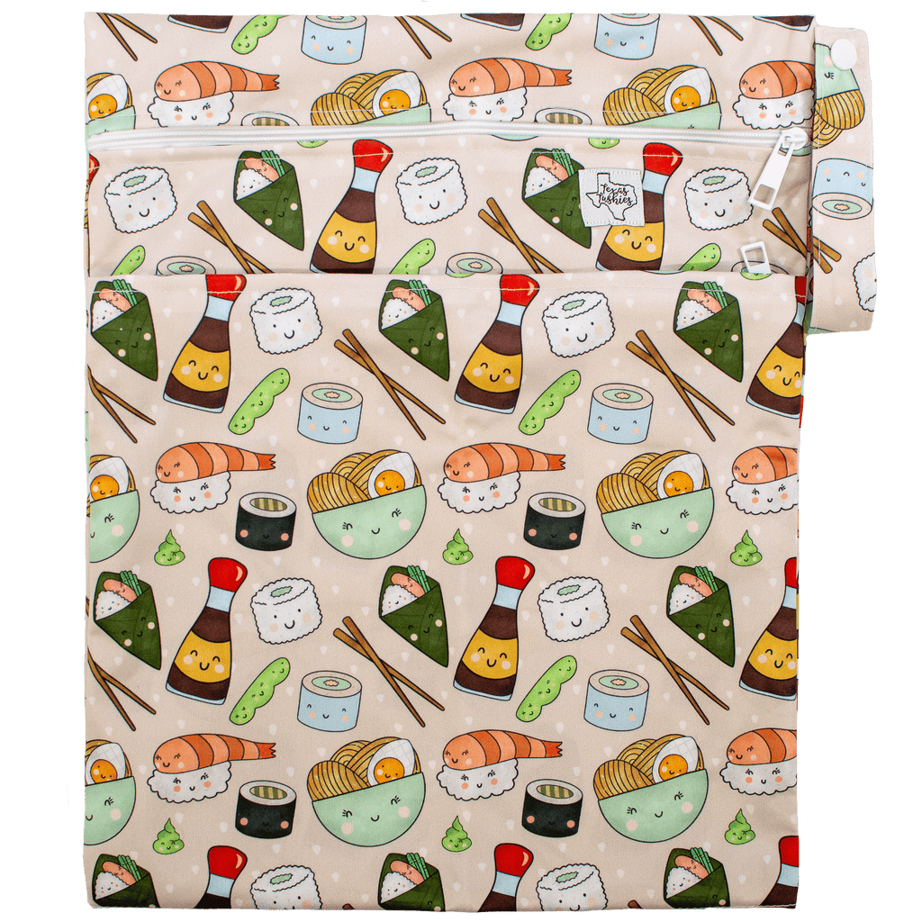 Sushi Smiles - Wet Bag - Texas Tushies - Modern Cloth Diapers & Beyond