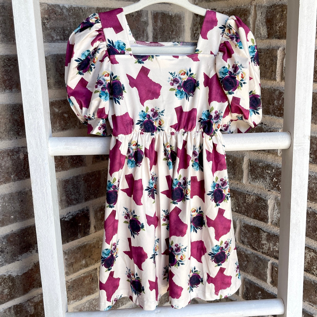 Texas Floral - Puffy Sleeve Dress - Texas Tushies - Modern Cloth Diapers & Beyond