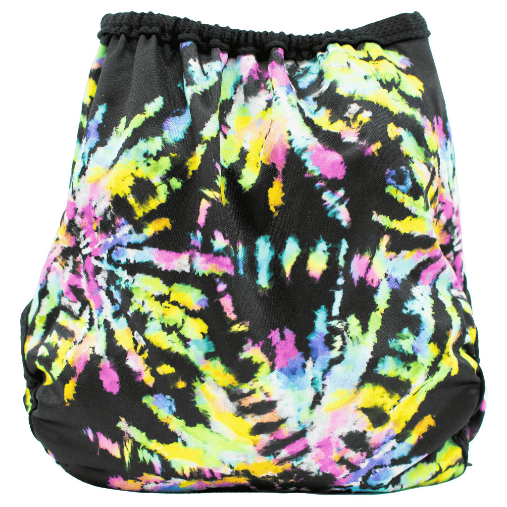 Tie Dye Glow Snaps - One Size Cover - Texas Tushies - Modern Cloth Diapers & Beyond