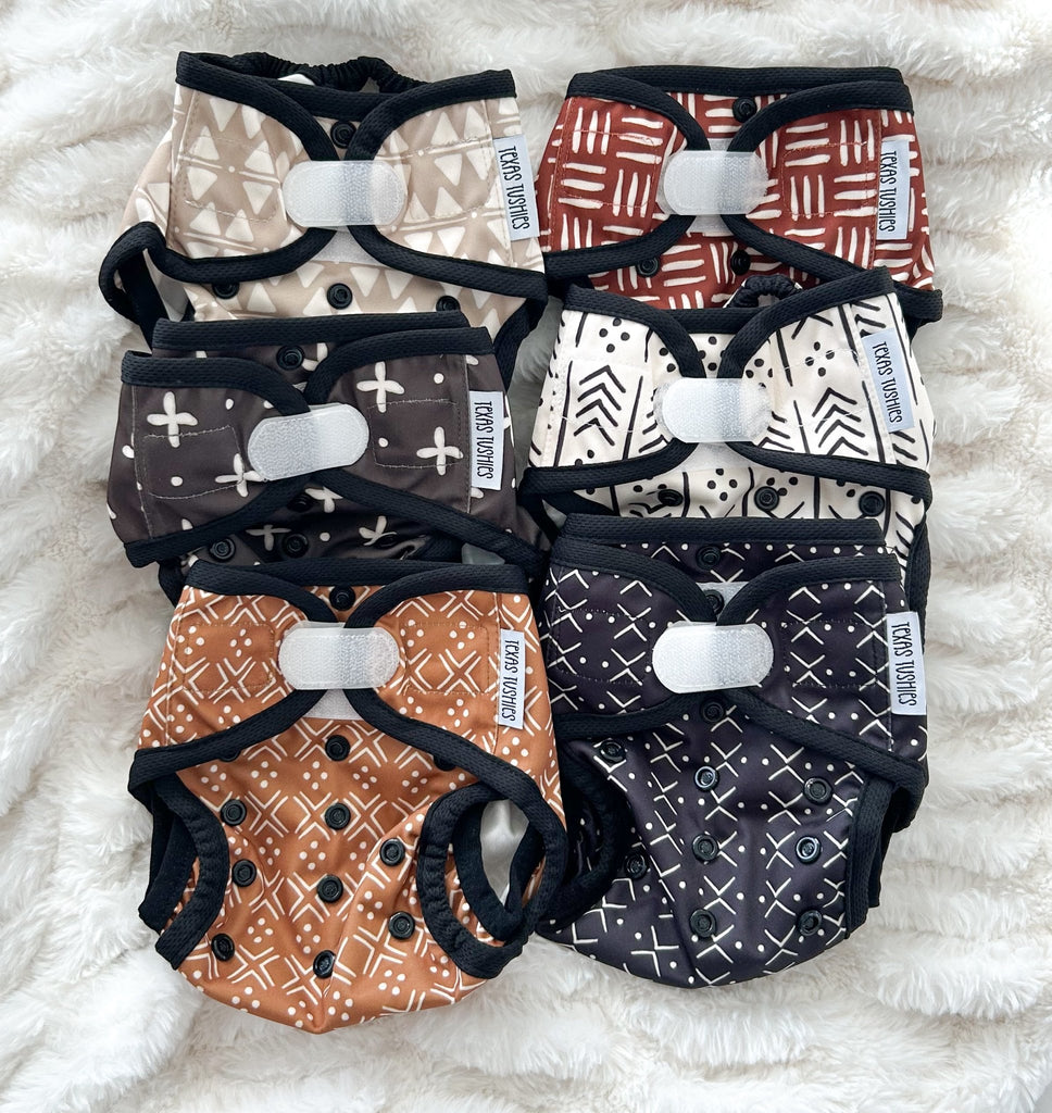 Tiny Tushies Newborn Hook & Loop Cover Bundles - Texas Tushies - Modern Cloth Diapers & Beyond