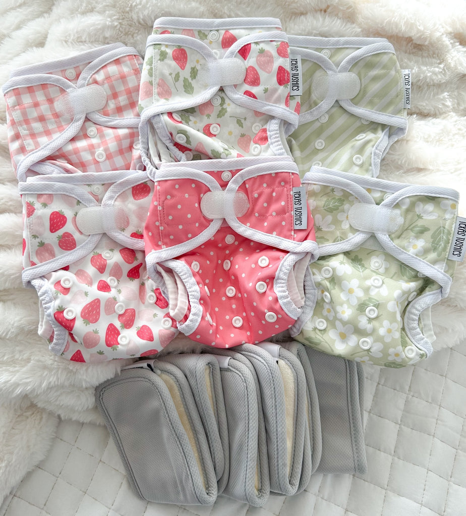 Tiny Tushies Newborn Hook & Loop Cover Bundles - Texas Tushies - Modern Cloth Diapers & Beyond