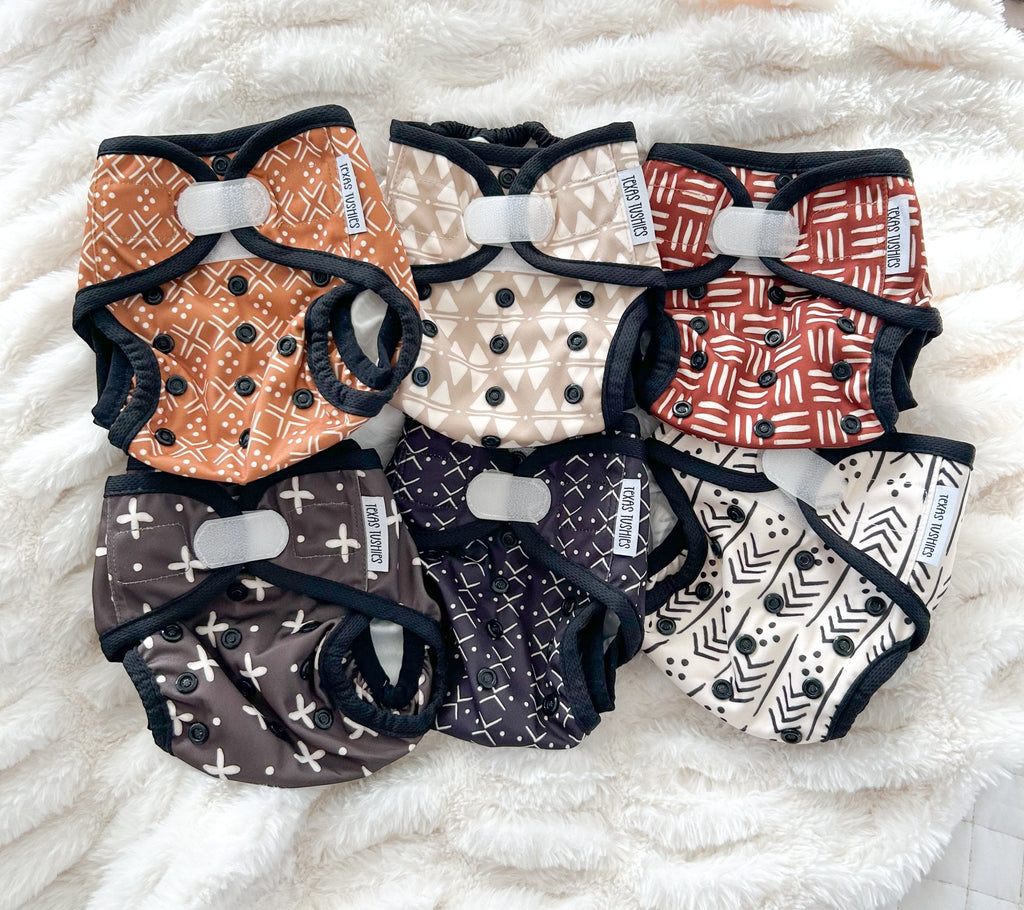 Tiny Tushies Newborn Hook & Loop Cover Bundles - Texas Tushies - Modern Cloth Diapers & Beyond