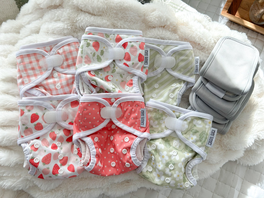 Tiny Tushies Newborn Hook & Loop Cover Bundles - Texas Tushies - Modern Cloth Diapers & Beyond