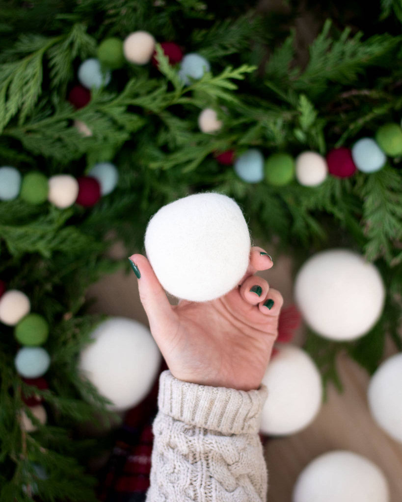 White Trio Eco Dryer Balls - Set of 3: With Bag - Texas Tushies - Modern Cloth Diapers & Beyond