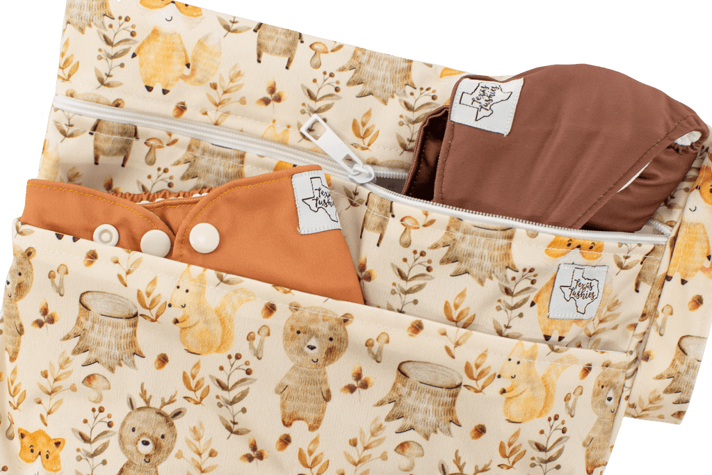 Woodland Animals - Wet Bag - Texas Tushies - Modern Cloth Diapers & Beyond